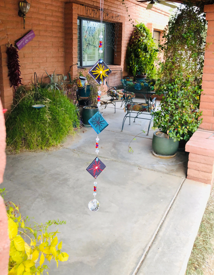 Geometric Colorful Suncatcher Patio Decor-Garden Art-Outdoor Decor