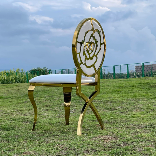 Rose Style Gold Chair Wedding Dining Room Chairs For Bridal Shower Church Events Birthday Party Table Decoration
