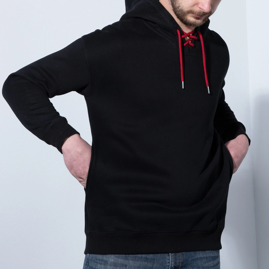 Black Hoodie | Hoodie With Colored Drawstring Best Black Sweatshirt Thick Fleece Sweater Blank Hoodies Gifts Happy