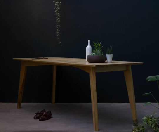 Konk ‖ Kross Kitchen Table [Oak] Bespoke Sizes Available Mid Century Table, Office Desk
