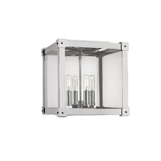Hudson Valley Forsyth I 4-Light Flush Mount, Polished Nickel
