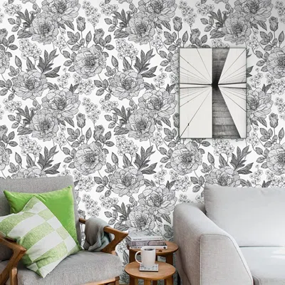 Modern Garden 9.8' L x 17.7" W Peel and Stick Wall Mural