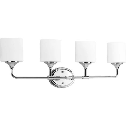 Progress Lighting Silvertone Lynzie Collection 4-light Chrome Bath Light