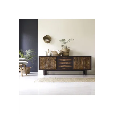 Frida 81'' Wide 4 Drawer Teak Solid Wood Sideboard