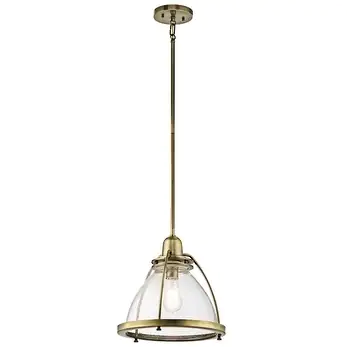 Kichler Lighting Silberne Collection 1-light Natural Brass Pendant - natural brass