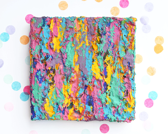 Fun Painting | Colorful Plaster Texture Rainbow