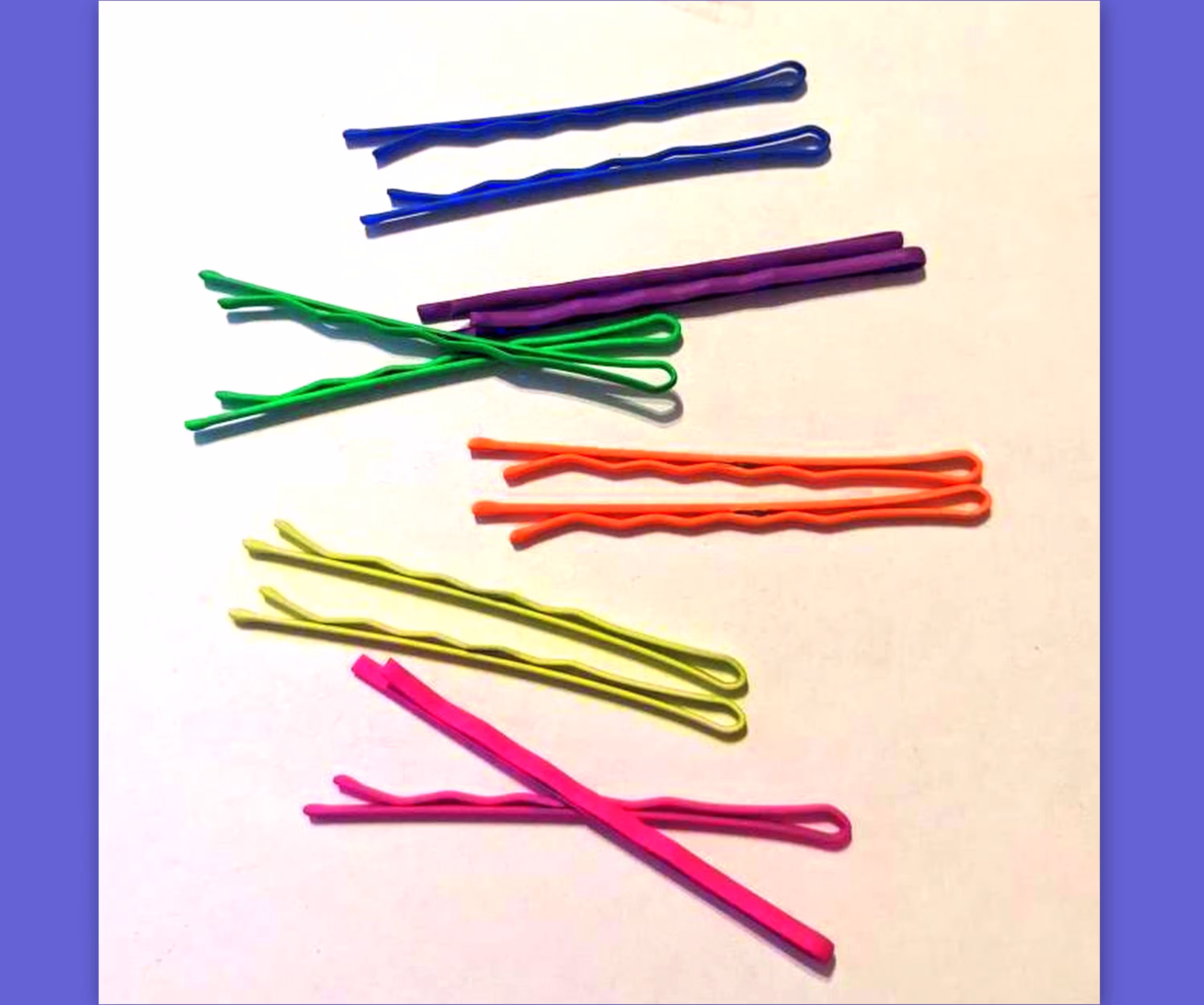 Neon Bright Colored Bobby Pins Decorative Simple Vibrant Colorful Orange Hot Pink Hair Pin Long Short Trendy Hairstyle Accessories