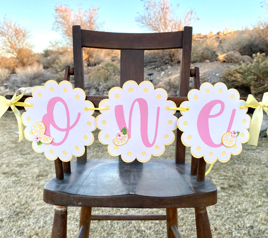 Lemon High Chair Banner | Lemonade Banner First Birthday Stand I Am 1 One 1St Birthday Highchair