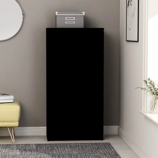 Drawer Sideboard Black 23.6"x13.7"x47.6" Chipboard