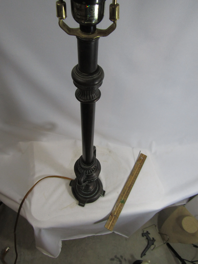 Vintage Table Brown Metal Lamp