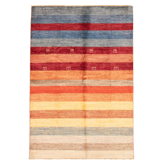 ECARPETGALLERY Hand-knotted Kashkuli Gabbeh Multi Color Wool Rug - 5'8 x 8'5