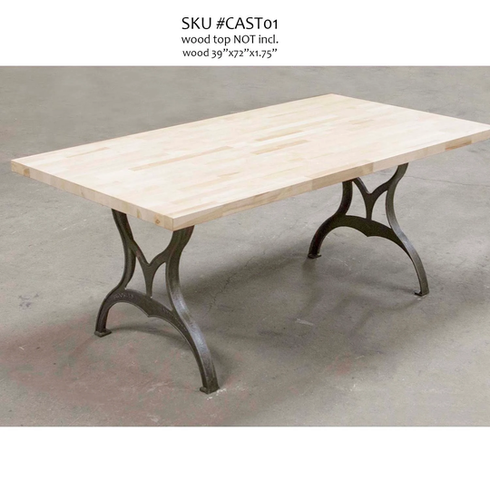 H 28 Inch, Cast Iron Dining Table Legs, 2 Pack, #cast01