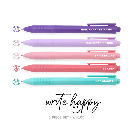 Colorful Gel Pen Set For Girls With Sayings, Journal Gift Set, Cute Pens, 0.5 Fine Point, Christian Girl Gift, Teen Birthday, Her