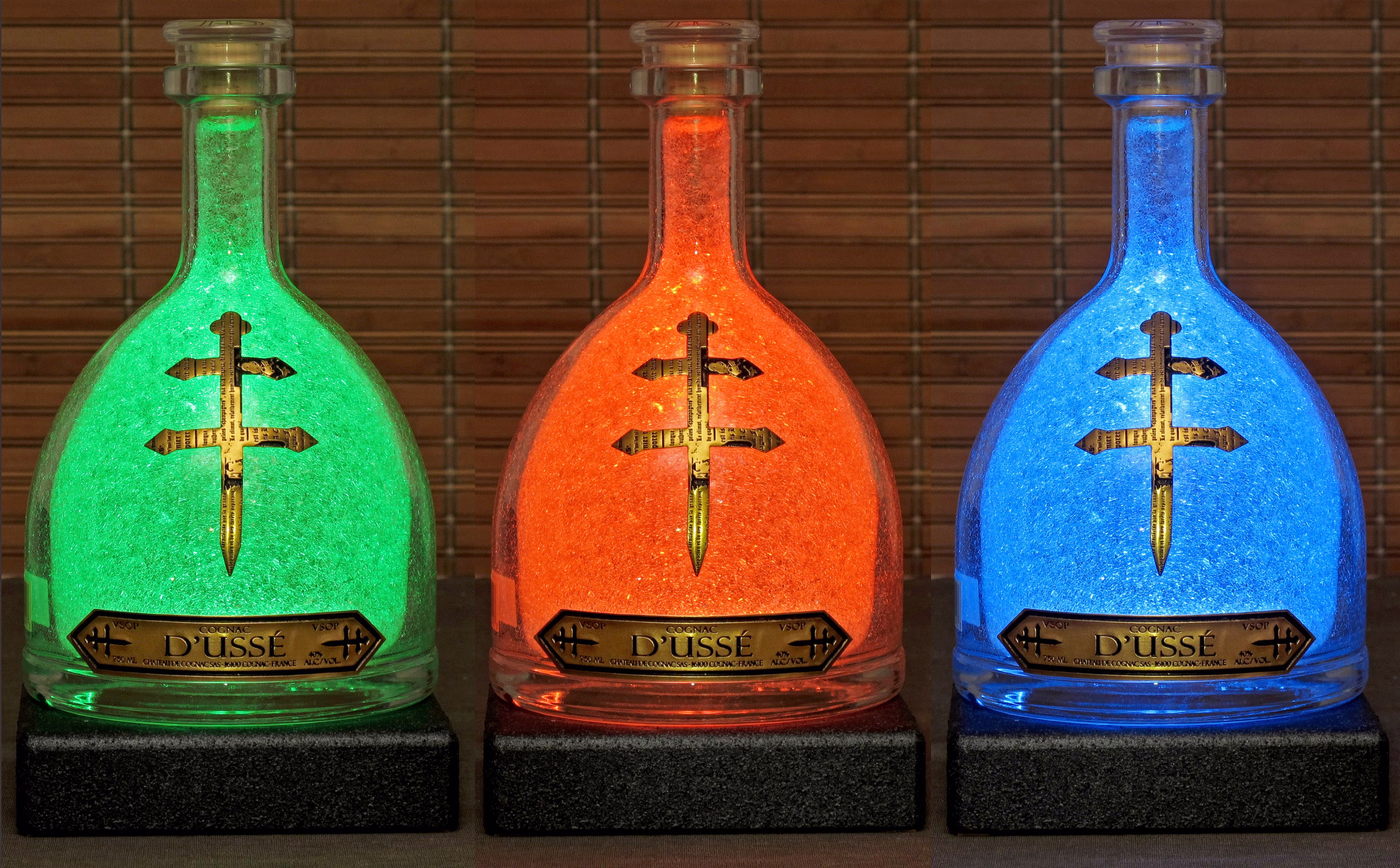 D'usse Cognac Color Changing Bottle Lamp Remote Control Bar Light