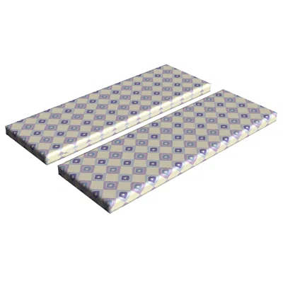 Ambesonne Boho Bench Cushion Set Of 2, Continuing Themed Pattern With Pencil Hatched Inspired Nested Rhombs, Standard Size Foam Pad And Decorative Cov