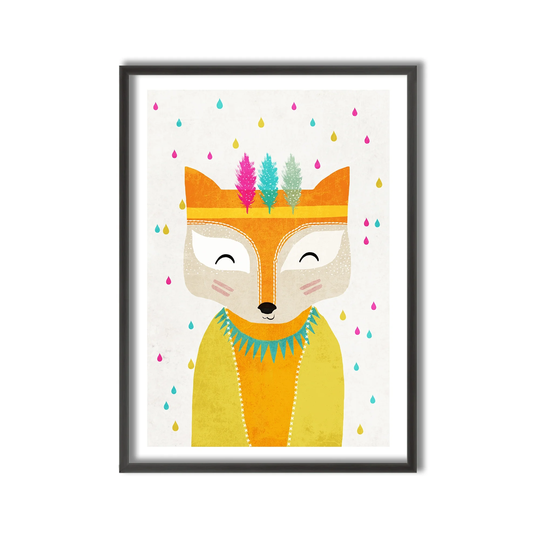Kids Framed Art Print The Rainmaker by Treechild - Multi-Color