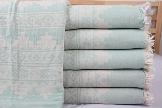 Home Decor Blanket, Sofa Kilim 79x91 Inches Couch Cover, Mint Bedding Throw, Bulk Order