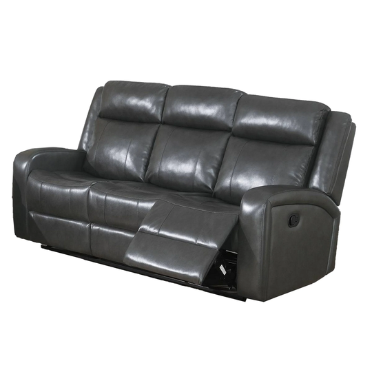 Upholstered Sofa with USB Port and Pillow Backrest, Black