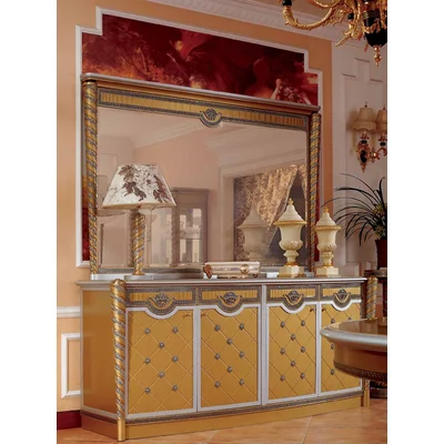 Daylah 84.6" Wide 4 Drawers Beech Wood Sideboard