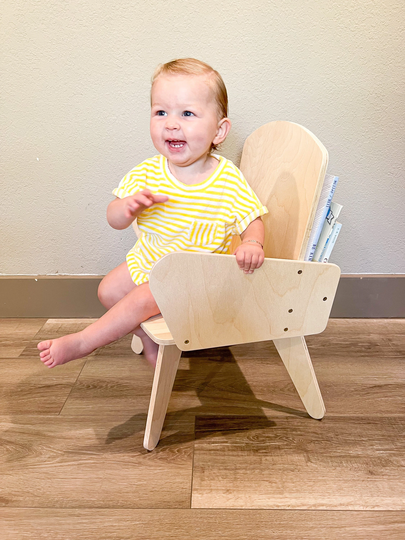 Lazyboi - Toddler Chair | Montessori Furniture Bookshelf| Playroom Storage Kids Nursery Gift For Usa