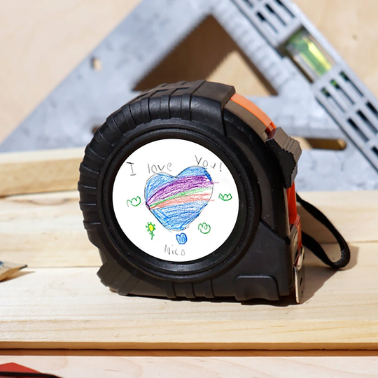 Kids Drawing Gift, Personalized Tape Measure, Gift For Dad, Husband, Woodworker Carpenter Father's Day 25 Ft