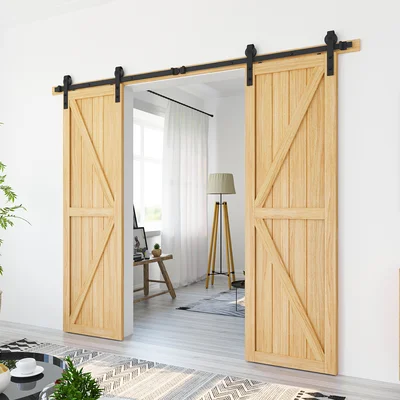 Standard Double Barn Door Hardware Kit 96 in. Track Length