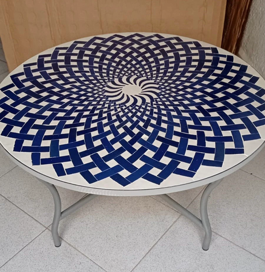 Outside Mosaic Tile Coffee Table Handcrafted By Helloofez