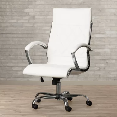 Camp Mabry High Back Designer Quilted LeatherSoft Executive Swivel Office Chair
