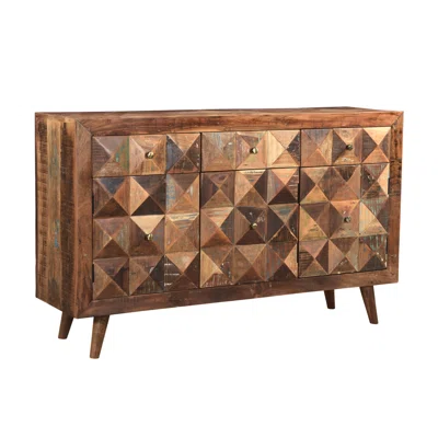 Gennieve 60" Wide 3 Drawer Solid Wood Sideboard
