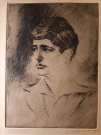Edward Gregory Smith | American 1880-1961 "Young Boy", Drypoint, Date 1933, Signed in Pencil, | Free Shipping