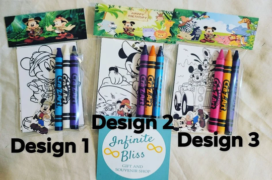 Mickey Mouse Safari Coloring Packs | Pages Party Favor Crayola Crayons