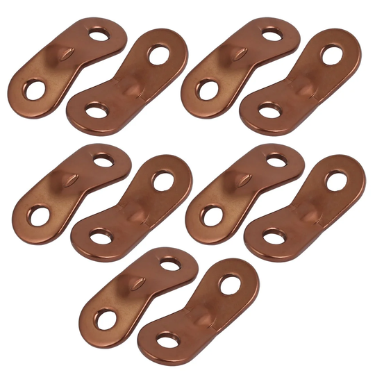 Aluminum Alloy 2 Holes Tent Rope Buckle Cord Adjuster Coffee Color 10pcs - Coffee Color