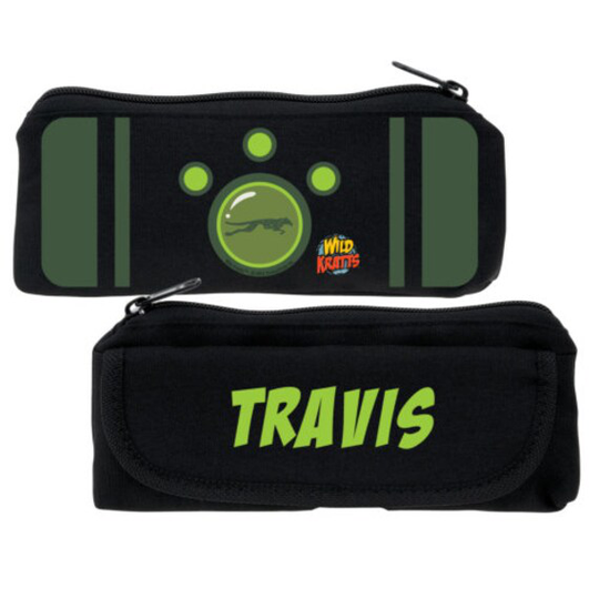 Wild Kratts Green Creature Power Pencil Case, Personalized Customized Kids Pencils Pouch, Back To School Supplies