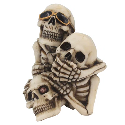 No Evil Skeleton Pencil Holder
