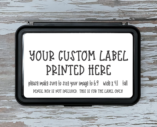Pencil Box Labels, Custom Stickers, Your Design Printed Label