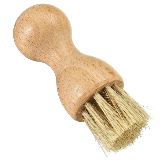Bristle Shoes Brush, Mini Polish Daubers for Leather Boots Cloth, Wooden Color - Wooden Color