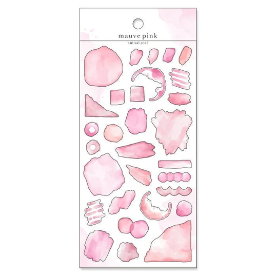 Mind Wave Watercolor Sticker - Mauve Pink