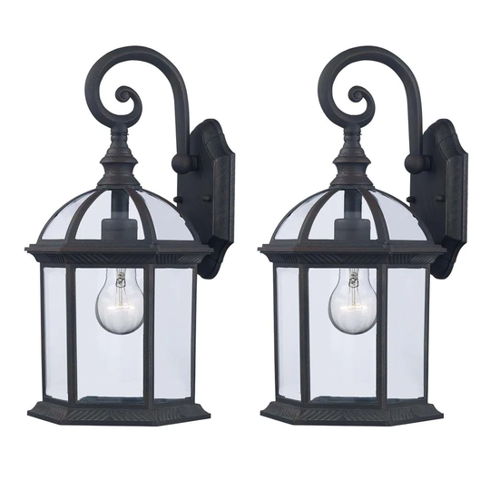 Trans Globe Wentworth 1 Light Outdoor Wall Lantern in Rust