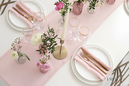 Rose Table Textile - Table Set Handmade Decor