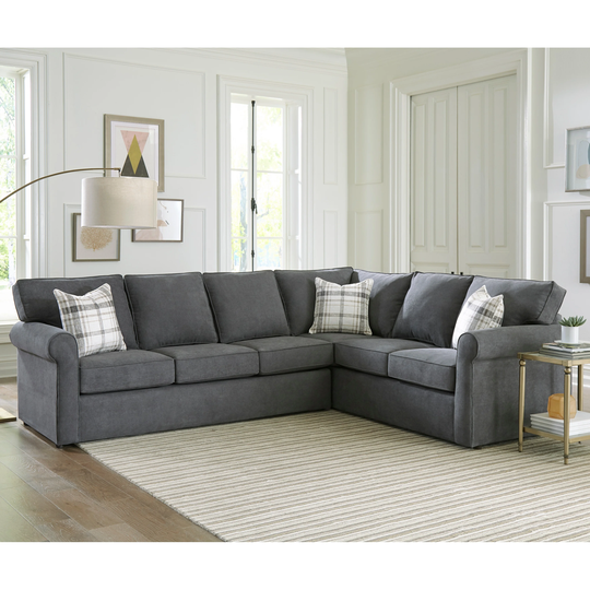 Lancaster Grey Sectional Sofa Bed with Queen Gel Memory Foam Mattress