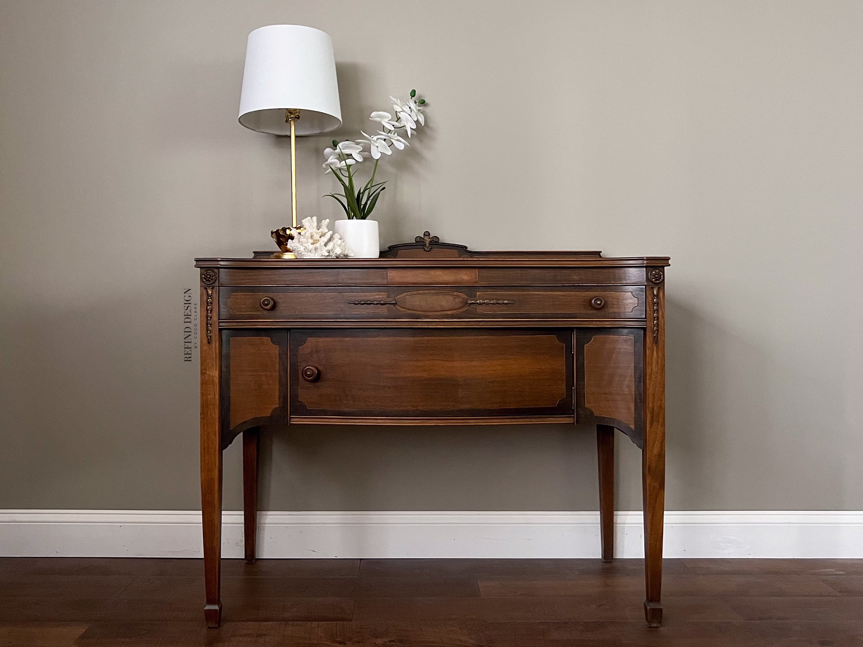 Sold Antique Victorian Server Buffet, Traditional Sideboard, Transitional Credenza