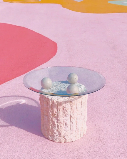 1980S Post Modern Mactan End Table By Magnussen Ponte/stone Side Vintage Postmodern