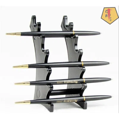 Plastic 6-Slots Eyebrow Fountain Pen Pencil Jewelry Makeup Brush Display Frame Stand Rack Holder Organizer For Home Office Or Store Usage,Black
