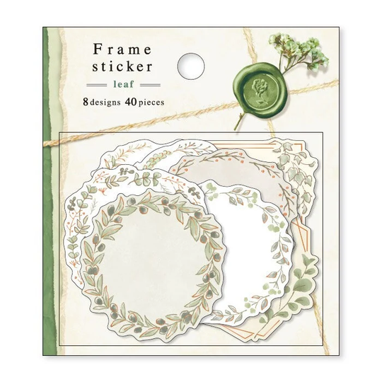 Mind Wave Frame Gold Foil Sticker Flakes - Leaf