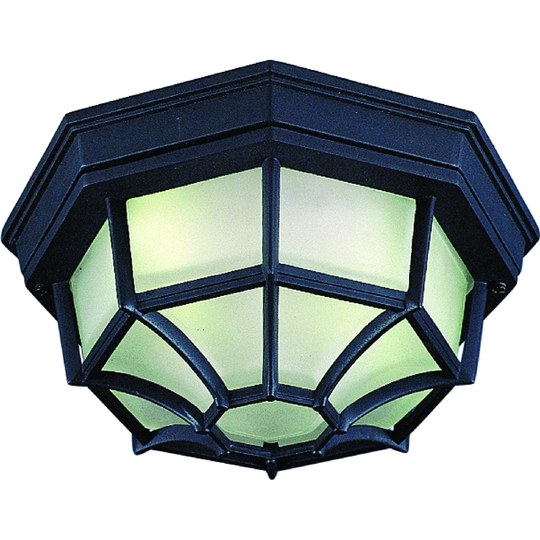 Volume Lighting 2-Light Black Outdoor Ceiling Mount