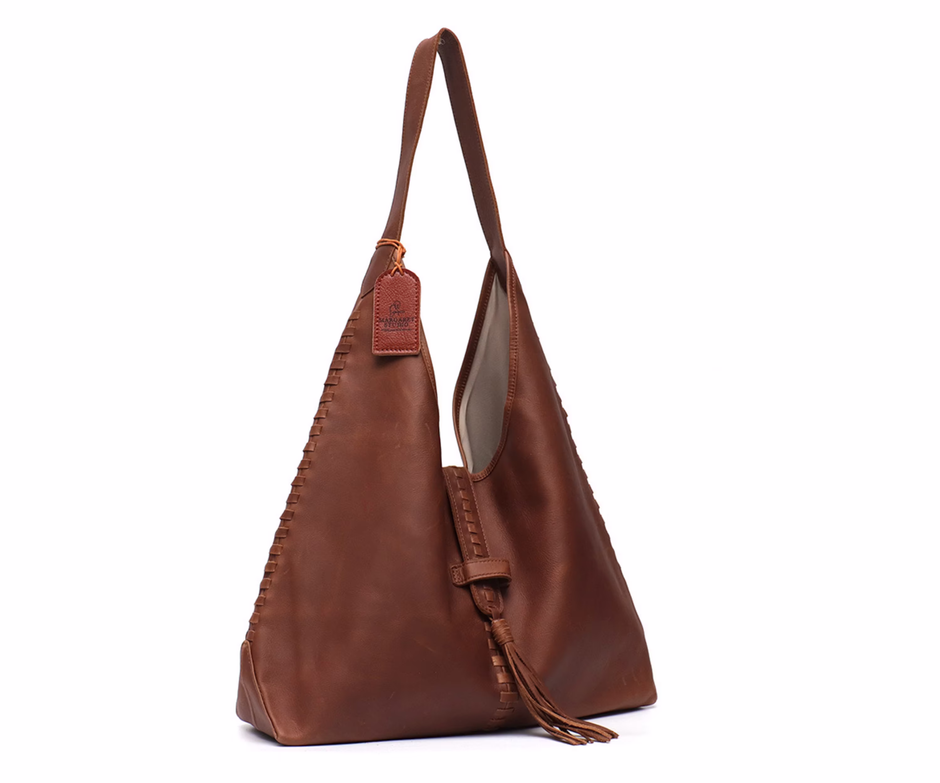 Large Hobo Bag, Cow Leather Tote Brown Woman Tote, Soft Genuine Handbag, Shoulder Bag