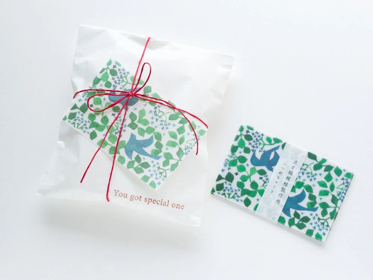 Classiky Translucent Folded Mini Card "Message Bird" By Ten To Sen