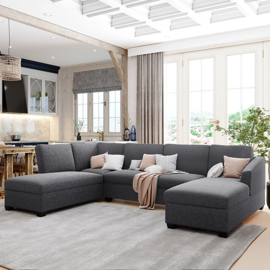Modern Large U-Shape Sectional Sofa with Chaise Lounge Couch