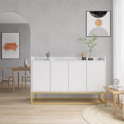 Modern Sideboard Elegant Buffet Cabinet With Large Storage Space