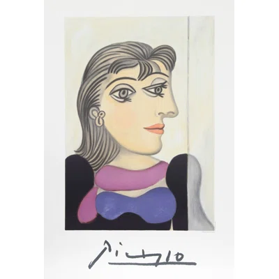 Buste De Femme Au Foulard Mauve by - Painting on